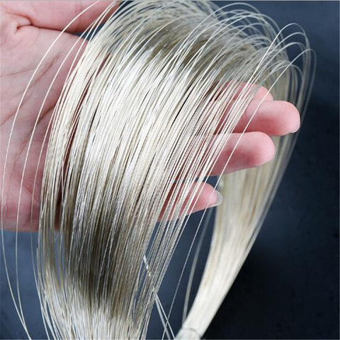 0.3/0.4/0.6/0.8/1/1.2/1.5mm 925 Sterling Silver Cord Pure Silver Wire Beading Stringing For DIY Jewelry Findings ► Photo 1/3