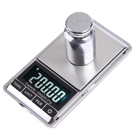 200gx0.01g Mini Digital Scale Portable Weighting Scale Weight Scales LCD Electronic  Pocket Case Kitchen Jewelry Diamond Balanca ► Photo 1/6