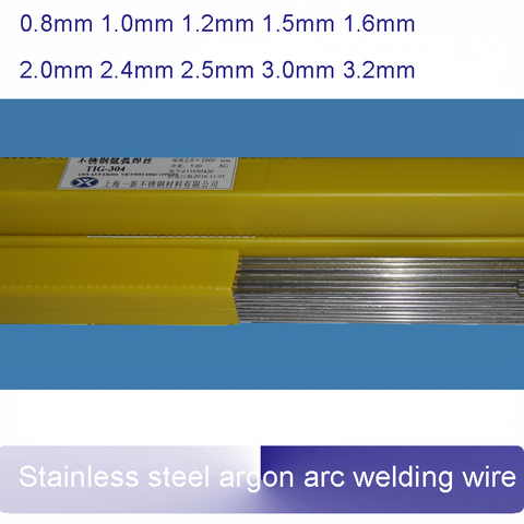 1KG TIG-304 Stainless steel argon arc welding wire rods 0.8mm- 4.0mm used in welding stainless steel 201 202 304 etc. ► Photo 1/1