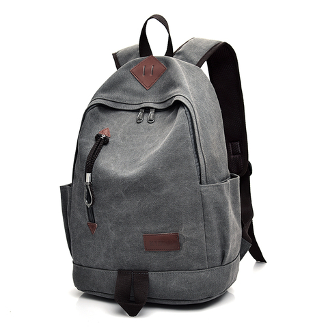 DIDA BEAR New Unisex Men Canvas Backpacks Large School Bags For Teenagers Boys Girls Travel Laptop Backbag Mochila Rucksack Grey ► Photo 1/6