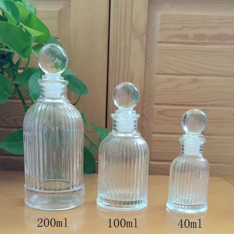 5pcs/lot 40ml/100ml/200ml Aroma Diffuser Fragrance Vertical stripe Glass Bottle Air Freshener Fragrance Accessories ► Photo 1/1