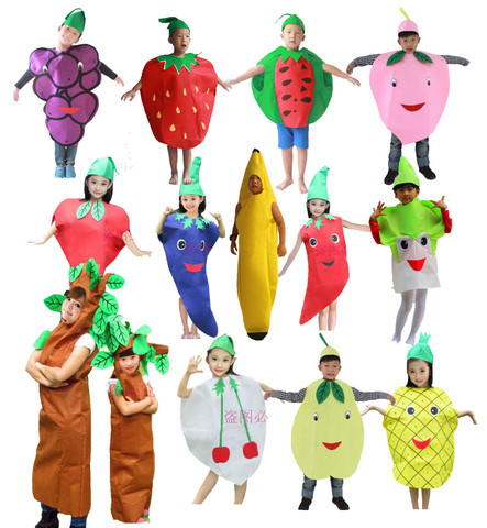 Children Kids Halloween Party Children's Day Cartoon Fruit Vegetable Costume Cosplay Clothes Pumpkin Banana Tree for Boy Girl ► Photo 1/5