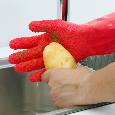 1 Pair Waterproof Quick Peeling Tater Mitts Potato Scrubbing Gloves Vegetable Cleaning Tools ► Photo 1/6