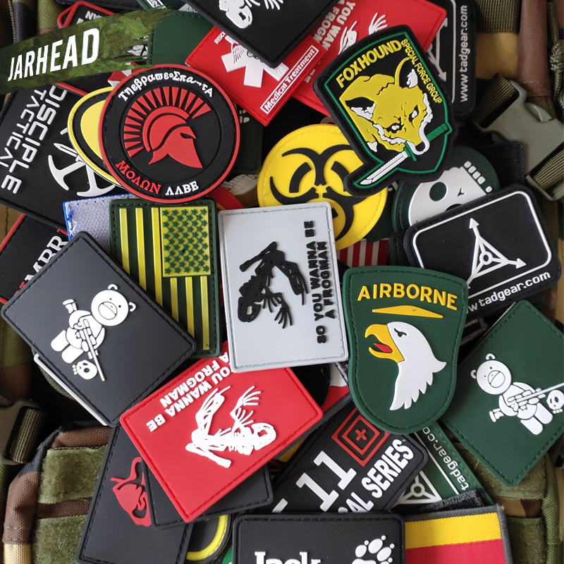 Wholesale! 50~100 Pieces Military PVC Patches Velcro Rubber Armband 3D  Tactical Badge Patches For Backpack Hat Clothes Jacket - Price history &  Review, AliExpress Seller - JARHEAD Outdoor Military Gear Official Store