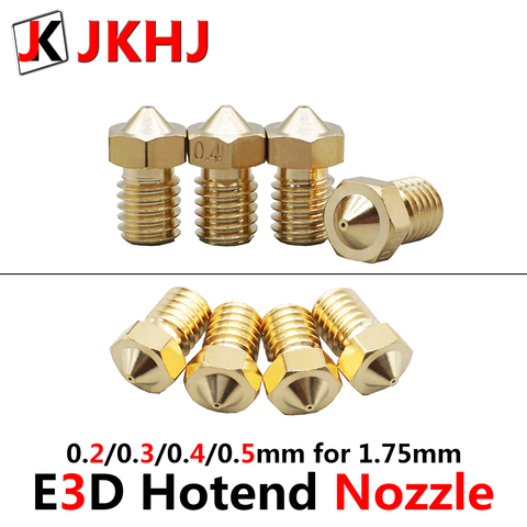 3D Printer Parts E3D hotend Nozzle High Precision Brass Nozzle 0.2/0.3/0.4/0.5mm for V5 V6 j-hend hotend 1.75mm 4 ► Photo 1/6