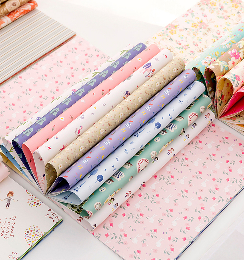 5 sheets Wrapping Paper Gift Wrap Packing Package Paper Christmas Paper 75*52CM 