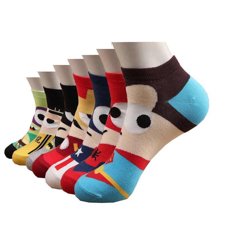 Hot sale! men socks cotton summer superheroes colorful art short socks  funny cartoon ankle sock gifts for men - Price history & Review |  AliExpress Seller - China WalMart 