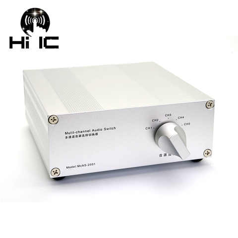 4 Input 1 Output/ 5 Input 1 Output Passive Audio Signal Switcher Switch Selector Box Sound HiFi Audio Signal Splitter With RCA ► Photo 1/5