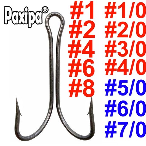20 pcs Double Fishing Hook Fly Tying Double Hook for Jig Bass Fishing Fishhook Size 1 2 4 6 8 1/0 2/0 3/0 4/0 5/0 ► Photo 1/4