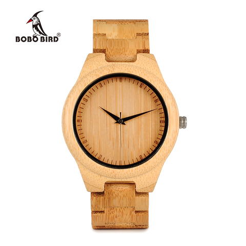 BOBO BIRD Bamboo Watch Men Japan Movement Luxury Brand Mens Watches Business watch Made of Bamboo Clock in Gift Box Dropshipping ► Photo 1/6