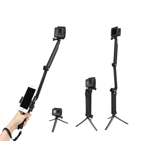 3 Way Grip Waterproof Monopod Selfie Stick For Gopro Hero 8 7 6 5 4 Session SJCAM Xiaomi Yi 4K Go Pro Camera Tripod Accessories ► Photo 1/6