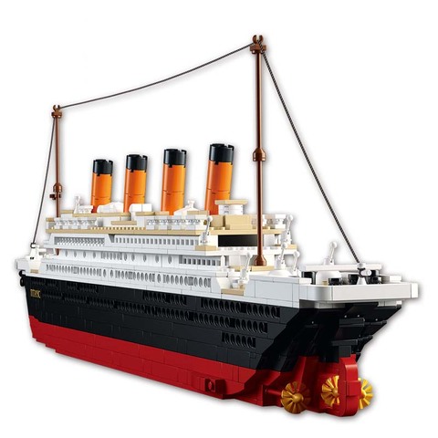 Titanic RMS cruise Boat ship City Model building kits 3D  Blocks Educational Figures diy toys  hobbies for children Bricks ► Photo 1/6