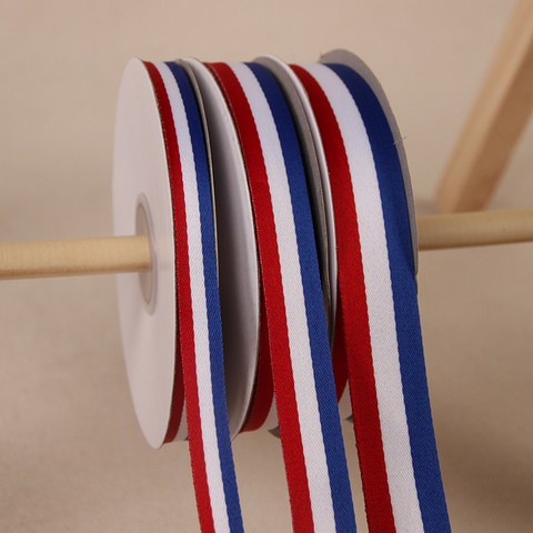 3 meters Red White Blue Webbing Strap10mm-30mm width Webbing Tape Lace Ribbon Gift Wrapping Decoration DIY Medals Strap ► Photo 1/6
