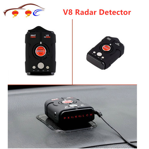 Newest V8 360 Degree Car Radar Detector 16 Band Russian/English Version LED Display Anti Radar Detector XK NK Ku Ka Laser V 8 ► Photo 1/6