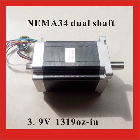 NEMA 34 Dual Shaft Stepper Motor 9.5 N.m (1319 oz-in) 6A Body Length 126 mm CE ROHS Nema 34 Stepper Motor ► Photo 1/2