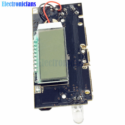 Dual USB 5V 1A 2.1A Mobile Power Bank 18650 Battery Charger PCB Power Module Accessories LCD Charging Module For Phone DIY ► Photo 1/6