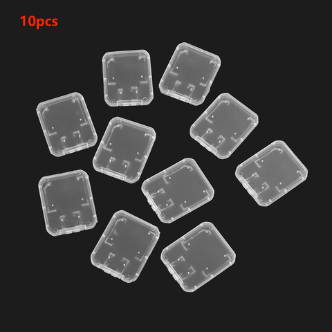 10PCS/Lot Carry Storage Box for SD Card Transparent Case Holder Box Storage for Standard SD SDHC TF Memory Card Case ► Photo 1/6