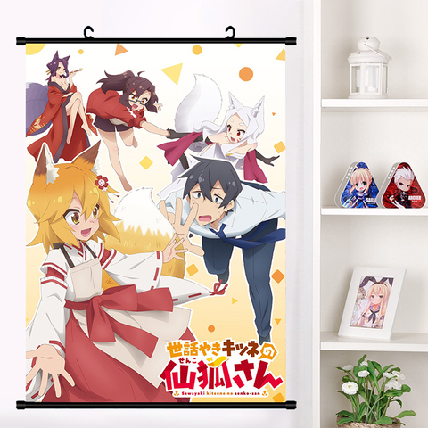 2022 Anime Sewayaki Kitsune no Senko-san Senko Nakano Shiro Wall Scroll Mural Poster Wall Hanging Poster Home Decor Collection ► Photo 1/6