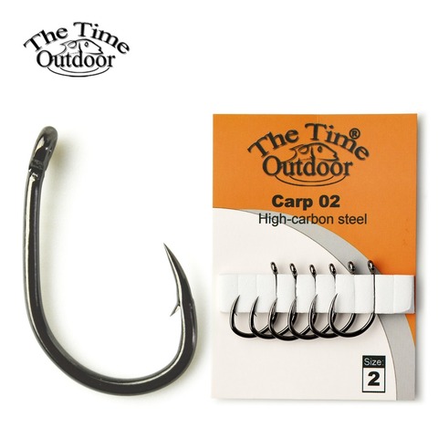 1 pack high carbon steel carp 02 Hooks high strong carp fishing fishhooks  with size 2#-8# for carp fishing de pesca - Price history & Review, AliExpress Seller - The Time Outdoor Franchise Store