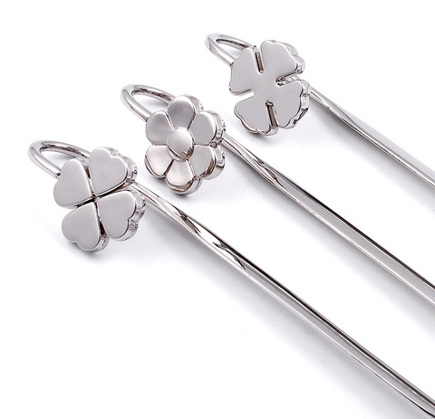 Delicate Clover Metal Bookmark Escolar Paper Book Marks Books Holder School Supplies Free Shipping ► Photo 1/5
