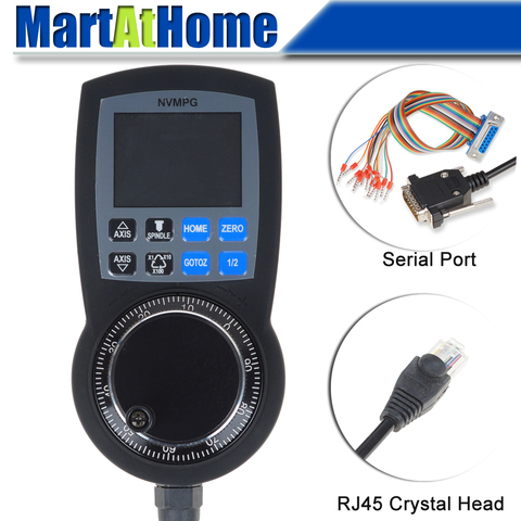 NVMPG CNC 6 Axis MPG Manual Pulse Generator with Handwheel & LCD RJ45 Serial Communication Protocol @SD ► Photo 1/1