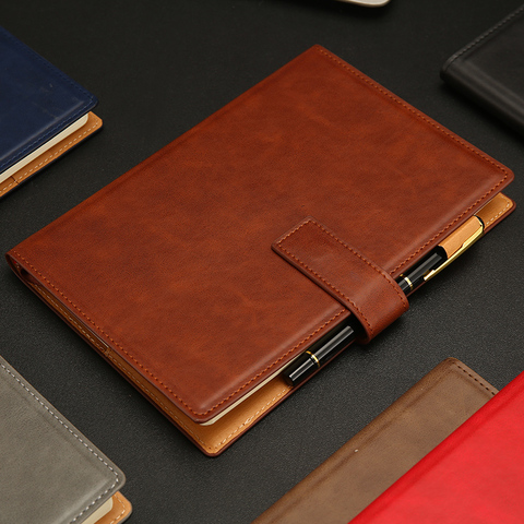 RuiZe Hard cover Leather Notebook A5 Planner Agenda 2022 Office Note Book Creative Stationery Business Notepad B5 Notebook Paper ► Photo 1/6