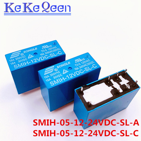 10pcs SMIH-05VDC-SL-C SMIH-12VDC-SL-C SMIH-24VDC-SL-C 05 12 24 V Relays 16A 250V 8pin A group of normally open New and Original ► Photo 1/6