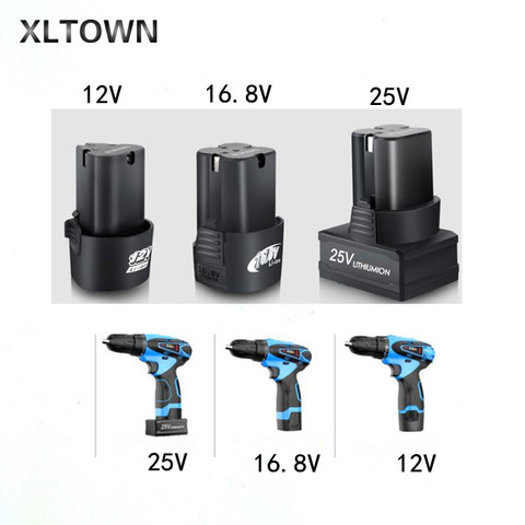 XLTOWN 12/16.8/25V lithium battery electric screwdriver rechargeable  cordless electric drill dedicated large capacity battery ► Photo 1/6