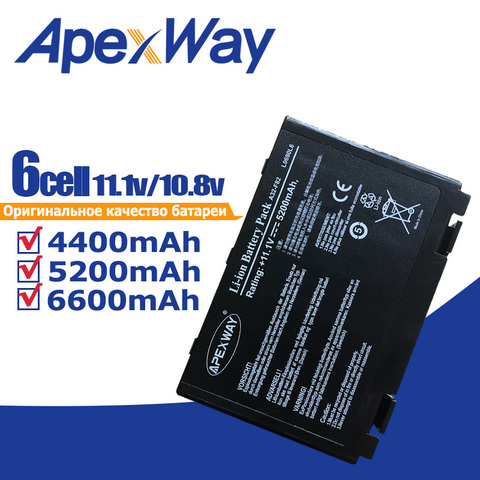 ApexWay 11.1V Laptop Battery for Asus a32-f82 a32-f52 a32 f82 F52 k50ij k50 K51 k50ab k40in k50id k50ij K40 k50in k60 k61 k70 ► Photo 1/5