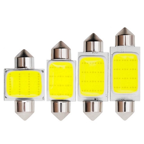 1x C10W C5W LED COB Festoon 31mm 36mm 39mm 41/42mm 12V White bulbs