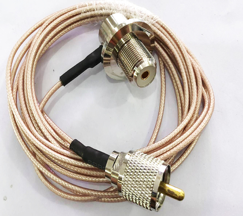 SO239 UHF Female Right Angle to Long UHF PL259 Male RG316 for Car Mobile Radio Antenna 1m 3m 5m 10m Cable ► Photo 1/5