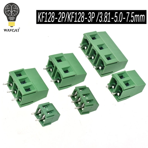 KF128-2P KF128-3P 3.81 5.0 7.5 2.54mm PCB Screw Terminal Block Splice Terminal KF120-2.54 DG308 MG128 ► Photo 1/6