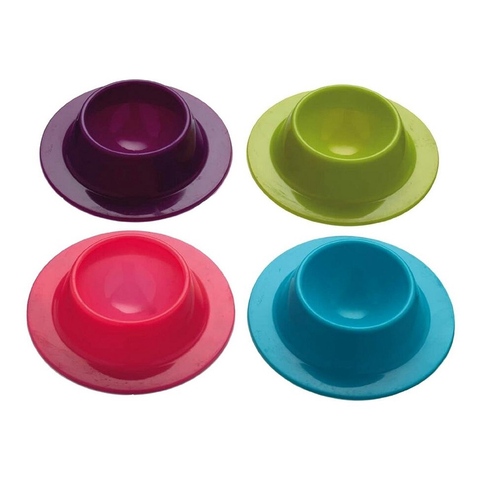 4 Pcs Silicone Egg Cups In Modern Design Holders Set Serving