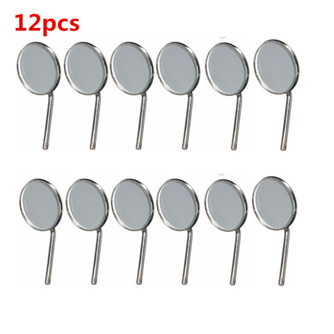 12pcs Dental Mirror Plain Oral Care 22mm Surgical Instruments Replace Tools Dentist ► Photo 1/1