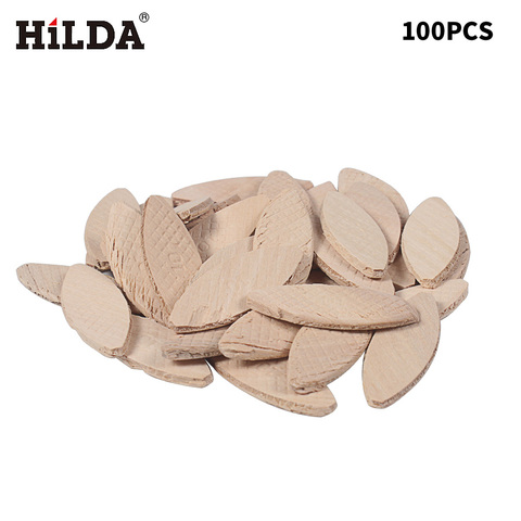 HILDA 100PCS No. 10# Assorted Wood Biscuits For Tenon Machine Woodworking Biscuit Jointer ► Photo 1/6
