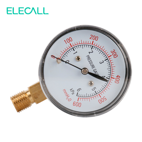 ELECALL YE-60 Air Diaphragm Pressure Gauge 0~6KPA  Phosphor Bronze Film Box Pressure Gauge Positive Pressure Meter ► Photo 1/3