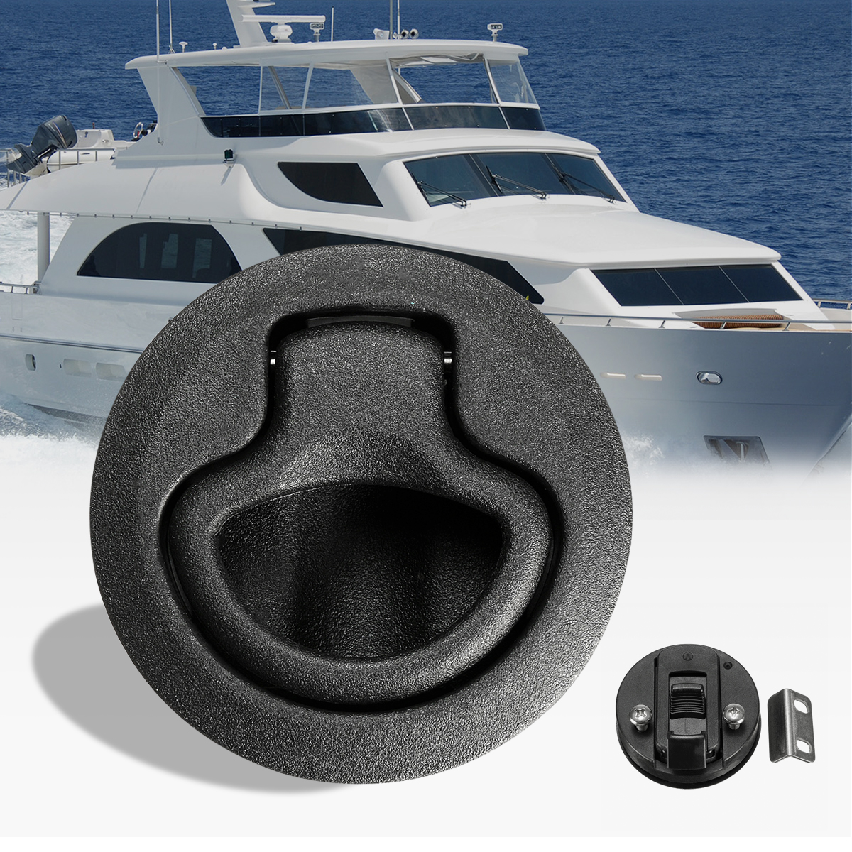 1X 2X 4X Round Slam Hatch Latch Replacement Plastic Black For RV Marine Boat Southco M1-61 ► Photo 1/6