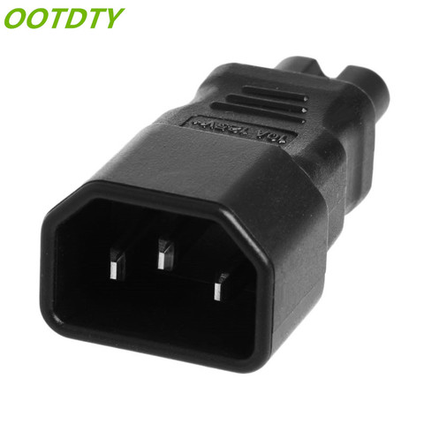 OOTDTY IEC 320 Kettle 3-Pin C14 Male To C7 Female Power Converter Adapter Plug-Socket ► Photo 1/5