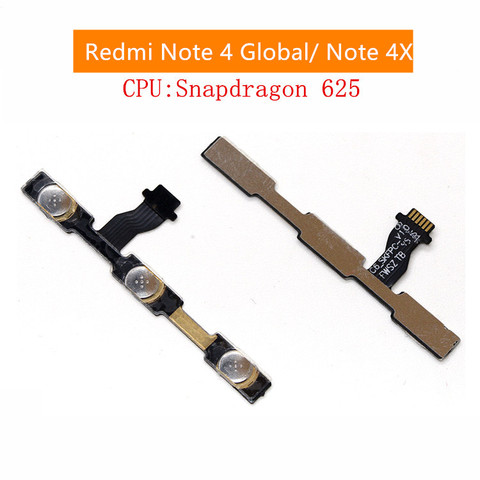 for Xiaomi Redmi Note 4 Global Power Volume Flex Cable Note 4X Power On Off Volume Switch Side Key Button Flex Repair Parts ► Photo 1/2