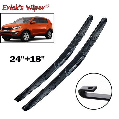 Erick's Wiper LHD Front Hybrid Wiper Blades For Kia Sportage SL 2010 - 2015 Windshield Windscreen Front Window 24