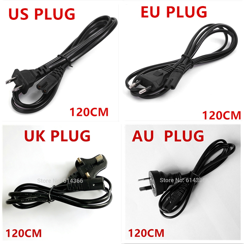 1x Durable 2-Prong 1.2m EU US AU UK 4Standards AC Power Supply Adapter Cord Cable Lead Charging Line Wires ► Photo 1/5