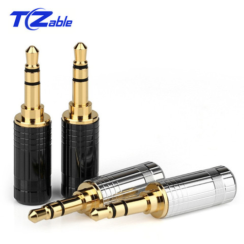 3.5mm Audio Connector Male Stereo Welded Plug Gold Plated Headphone Jack Speaker Cable Connector AUX 3.5 Jack Adapter 3 pole ► Photo 1/6