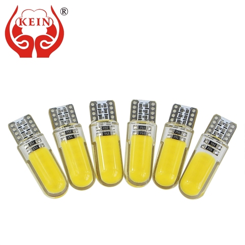 KEIN 10PCS T10 W5W LED Car Interior Light COB Silicone Auto Signal Lamp 12V 194 501 Side Wedge Parking Bulb for Lada Car Styling ► Photo 1/6