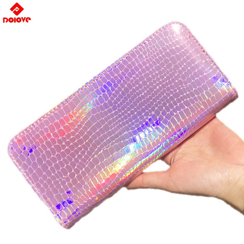 2022 New Hologram Wallet Female Clutch Long Holographic Ladies Bag Girl With Zipper Coin Purse Card Id Holders Women Wallets ► Photo 1/6