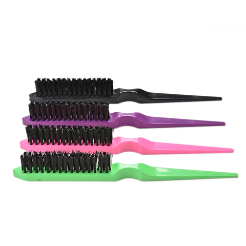 1 Pcs Professional Hair Brushes Comb Teasing Back Combing Hair Brush Slim Line Styling Tools 4 Colors Wholesale ► Photo 1/6