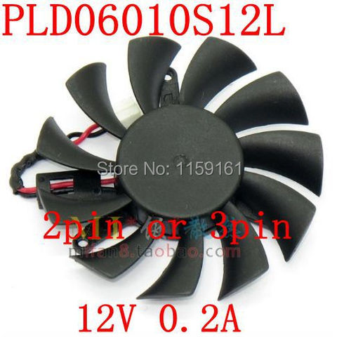 Free Shipping PLD06010S12L 55mm 2pin or 3pin Graphics card fan ► Photo 1/3