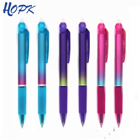 4pcs/set Rainbow Erasable Pen Washable Handle 0.5mm Blue/Black Press Gel Pen for Girl Boy School Office Supplies Stationery ► Photo 1/6