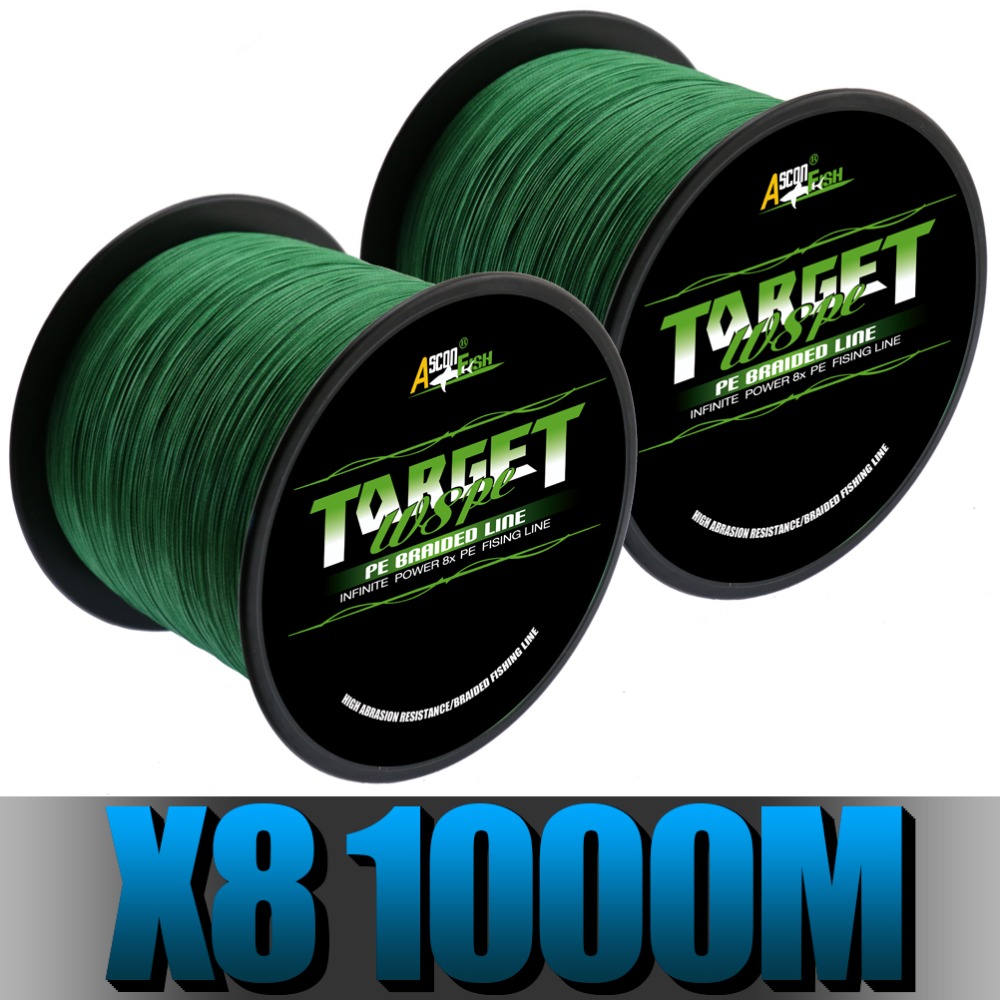 100-1000M 6-300LB Top Green Super Strong PE Braided Fishing-Line