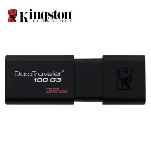 Kingston USB 3.0 Pen Drive 16GB 32GB 64GB 128GB USB Flash Drive Mental Pendrive Stick Ring Memory Flash Memoria USB DT100G3 ► Photo 1/5