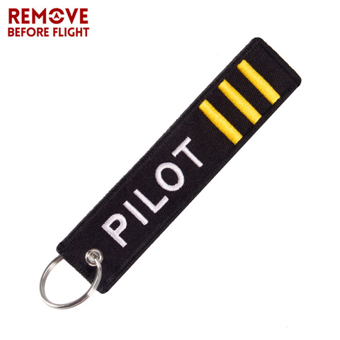 Remove Before Flight Keychain Jewelry Embroidery Co-Pilot Key Chain for Aviation Gifts Luggage Tag Label Fashion Keychains ► Photo 1/6